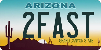 AZ license plate 2FAST