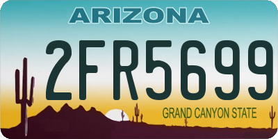 AZ license plate 2FR5699