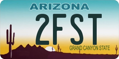 AZ license plate 2FST