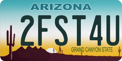 AZ license plate 2FST4U