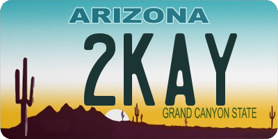 AZ license plate 2KAY
