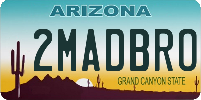 AZ license plate 2MADBRO