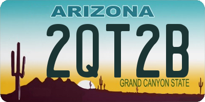 AZ license plate 2QT2B