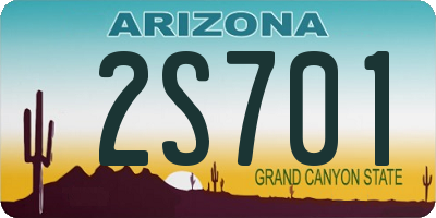 AZ license plate 2S701