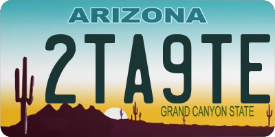 AZ license plate 2TA9TE