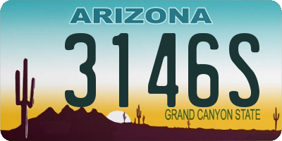 AZ license plate 3146S