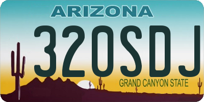 AZ license plate 320SDJ