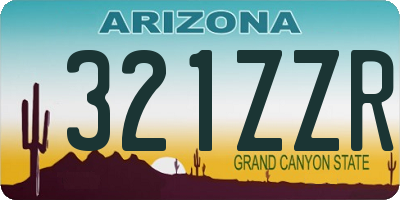 AZ license plate 321ZZR