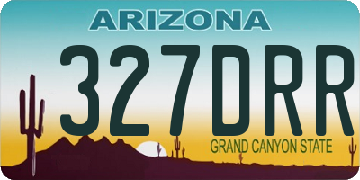 AZ license plate 327DRR