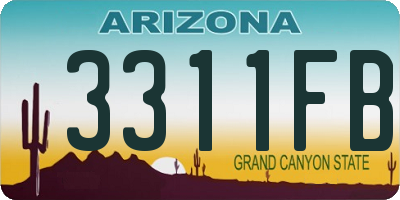 AZ license plate 3311FB