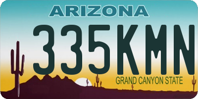 AZ license plate 335KMN