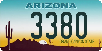 AZ license plate 3380