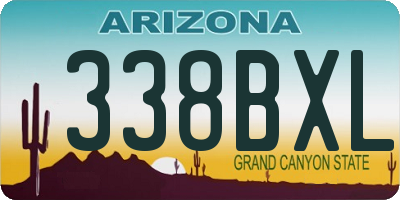 AZ license plate 338BXL