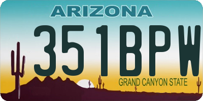 AZ license plate 351BPW