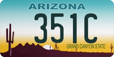 AZ license plate 351C