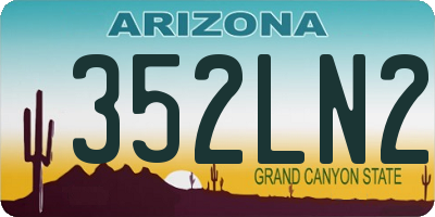 AZ license plate 352LN2