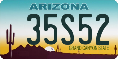 AZ license plate 35S52