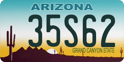 AZ license plate 35S62