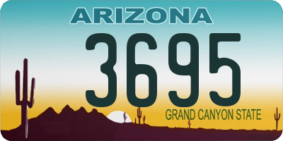 AZ license plate 3695