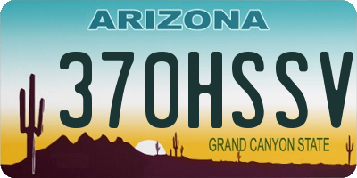 AZ license plate 370HSSV