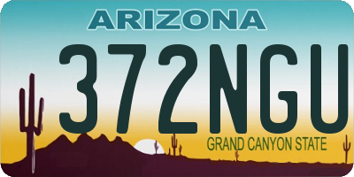 AZ license plate 372NGU