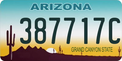 AZ license plate 387717C