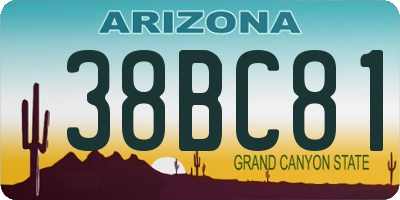 AZ license plate 38BC81