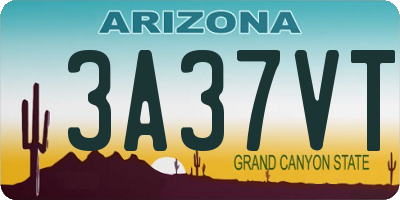 AZ license plate 3A37VT