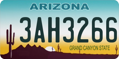 AZ license plate 3AH3266