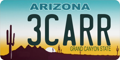 AZ license plate 3CARR