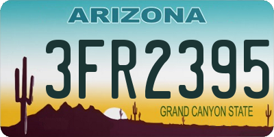 AZ license plate 3FR2395