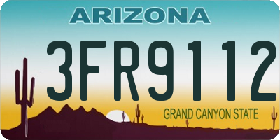 AZ license plate 3FR9112