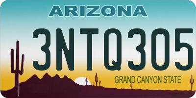 AZ license plate 3NTQ305