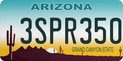 AZ license plate 3SPR350
