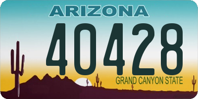 AZ license plate 40428