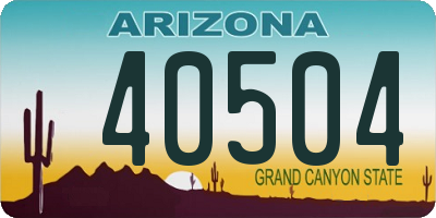 AZ license plate 40504