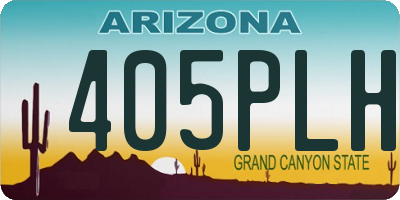 AZ license plate 405PLH