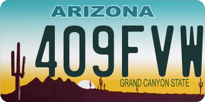 AZ license plate 409FVW