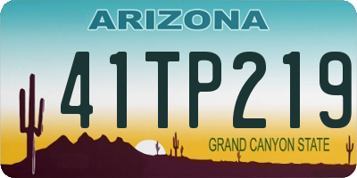 AZ license plate 41TP219