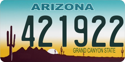 AZ license plate 421922