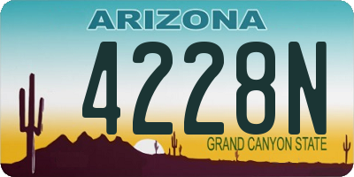 AZ license plate 4228N