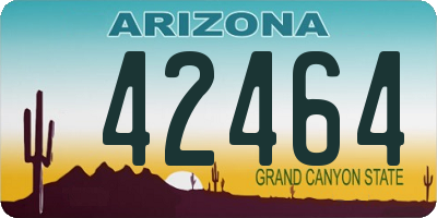 AZ license plate 42464