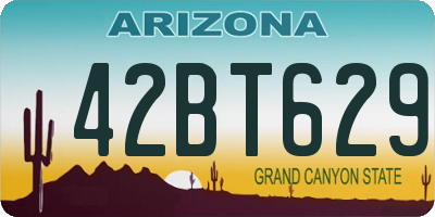 AZ license plate 42BT629