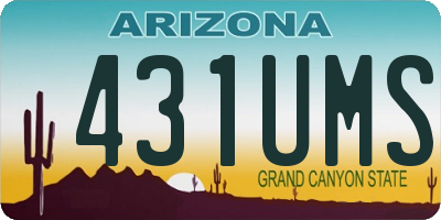 AZ license plate 431UMS