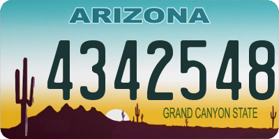 AZ license plate 4342548