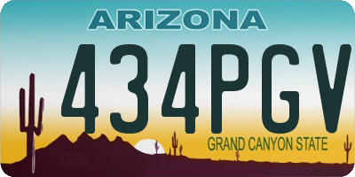 AZ license plate 434PGV