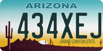 AZ license plate 434XEJ