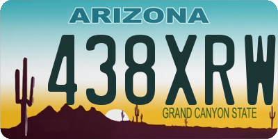 AZ license plate 438XRW