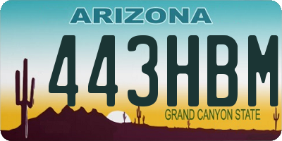 AZ license plate 443HBM