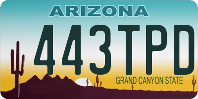 AZ license plate 443TPD